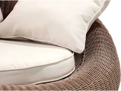 MYLIA Loungeset-Set Van 2 Tuinstoelen Van Karamelkleurig Gevlochten Hars - Whiteheaven