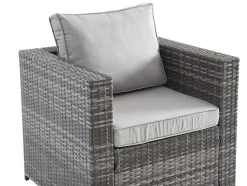MYLIA Loungeset-Set Van 2 Tuinstoelen Van Geweven Hars - Grijs - Anori