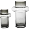 OZAIA Decoratieobject Voor Binnen-Set Van 2 Vazen Van Getint Glas - D25 X H30 Cm - Glas - Gerookt Grijs - Valoit