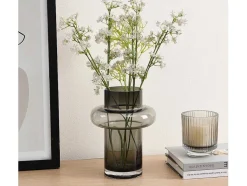 OZAIA Decoratieobject Voor Binnen-Set Van 2 Vazen Van Getint Glas - D25 X H30 Cm - Glas - Gerookt Grijs - Valoit