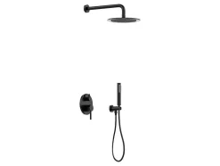 Shower & Design Douchekolom-Set Van Inbouwdouche Met Mechanische Mengkraan - Mat Zwart - Tamise