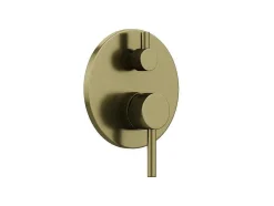 Shower & Design Douchekolom-Set Van Inbouwdouche Met Mechanische Mengkraan - Goud Met Geborstelde Afwerking - Tamise