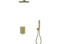 Shower & Design Douchekolom-Set Van Inbouwdouche Met Mechanische Mengkraan - Goud Met Satijnafwerking - Tocantis