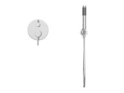 Shower & Design Douchekolom-Set Van Inbouwdouche Met Mechanische Mengkraan - Geborsteld Nikkelkleurig - Tamise