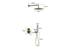 Shower & Design Douchekolom-Set Van Inbouwdouche Met Mechanische Mengkraan - Geborsteld Nikkelkleurig - Tamise