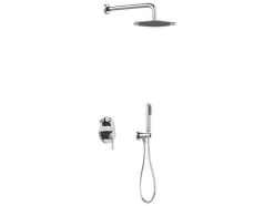 Shower & Design Douchekolom-Set Van Inbouwdouche Met Mechanische Mengkraan - Geborsteld Nikkelkleurig - Tamise