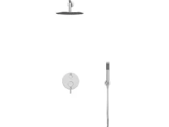 Shower & Design Douchekolom-Set Van Inbouwdouche Met Mechanische Mengkraan - Geborsteld Nikkelkleurig - Tamise