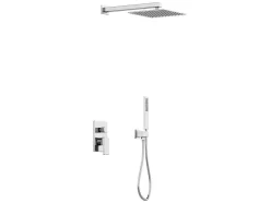 Shower & Design Douchekolom-Set Van Inbouwdouche Met Mechanische Mengkraan - Geborsteld Nikkelkleurig - Tocantis
