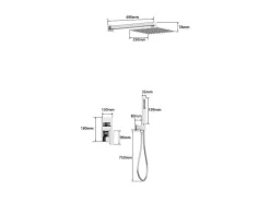 Shower & Design Douchekolom-Set Van Inbouwdouche Met Mechanische Mengkraan - Mat Zwart - Tocantis