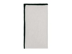 OZAIA Textiel Voor Eettafel-Set Van Tafellaken + 4 Servetten Van Linnen En Katoen - Zwarte Rand - Taupegrijs - 170 X 300 Cm - Borina