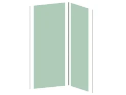 Shower & Design Douchewandpaneel-Set Van Twee Douchewandpanelen Inclusief Profielen - L90Cm X L120Cm X H210 Cm
