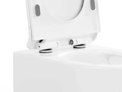 Vente-unique Hangend Toilet-Set Voor Glanzend Witte Hang-Wc Met Voorwandsysteem En Bedieningsplaat - Javoine