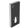 Vente-unique Hangend Toilet-Set Voor Hang-Wc Met Decoratief Voorwandsysteem - Glanzend Zwart - Javoine