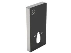 Vente-unique Hangend Toilet-Set Voor Hang-Wc Met Decoratief Voorwandsysteem - Glanzend Zwart - Javoine