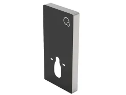 Vente-unique Hangend Toilet-Set Voor Hang-Wc Van Glanzend Zwart Keramiek Met Decoratief Voorwandsysteem - Clemona