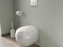 Vente-unique Hangend Toilet-Set Voor Hang-Wc Van Wit Keramiek Met Voorwandsysteem En Bedieningsplaat - Huro Ii
