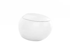 Vente-unique Hangend Toilet-Set Voor Hang-Wc Van Wit Keramiek Met Decoratief Voorwandsysteem - Huro Ii