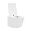 Vente-unique Hangend Toilet-Set Voor Witte Hang-Wc Met Decoratief Voorwandsysteem - Clemona