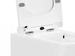 Vente-unique Hangend Toilet-Set Voor Witte Hang-Wc Met Decoratief Voorwandsysteem - Clemona