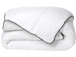 DREAMEA Dekbed-Set Zijdezacht Dekbed 220 X 240 Cm + 2 Hoofdkussens 60 X 60 Cm - Wit - Biesya