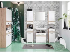 Vente-unique Accessoires & Spiegels-Setone Spiegel Bad Rookzilver, Spiegelglas.