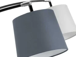 OZAIA Staande Lamp-Sfeerlamp Met 5 Lampen Kappen Varieta Van Metaal En Stof - H234 Cm