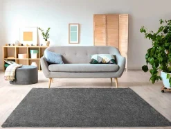 OZAIA Tapijt Hoogpolig-Shaggy Hoogpolig Tapijt - 200 X 300 Cm - Antraciet - Milinio