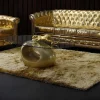 OZAIA Tapijt Hoogpolig-Shaggy Tapijt Glitter - 160 X 230 Cm - Goudkleurig
