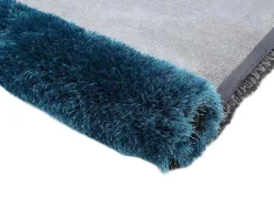 OZAIA Klein Tapijt-Shaggy Tapijt Pietra Turquoise En Grijs - Polyester - 120 X 170 Cm