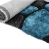 OZAIA Tapijt Hoogpolig-Shaggy Tapijt Pietra Turquoise En Grijs - Polyester - 140 X 200 Cm