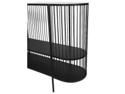 Vente-unique Sidetable-Sidetable Alexia - Metaal - 2 Planken - Zwart