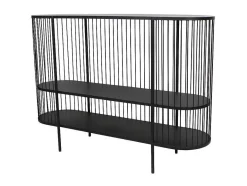 Vente-unique Sidetable-Sidetable Alexia - Metaal - 2 Planken - Zwart