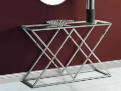 PASCAL MORABITO Sidetable-Sidetable Charlotte - Gehard Glas En Staal - Chroomkleurig - Van