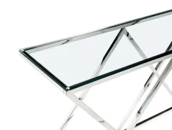 PASCAL MORABITO Sidetable-Sidetable Charlotte - Gehard Glas En Staal - Chroomkleurig - Van