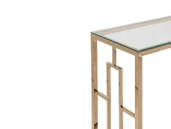 PASCAL MORABITO Sidetable-Sidetable Clotilde - Gehard Glas En Staal - Koperkleurig - Van