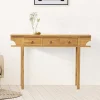 Vente-unique Sidetable-Sidetable Met 3 Lades In Teak - Kleur: Houtlook - Wekea