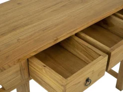 Vente-unique Sidetable-Sidetable Met 3 Lades In Teak - Kleur: Houtlook - Wekea