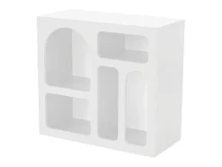 Vente-unique Sidetable-Sidetable Met 5 Nissen - Wit - Luela