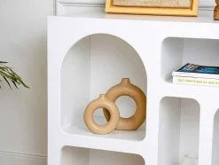Vente-unique Sidetable-Sidetable Met 5 Nissen - Wit - Luela