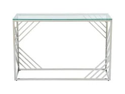 PASCAL MORABITO Sidetable-Sidetable Van Gehard Glas En Roestvrij Staal - Chroom - Simato - Van