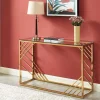PASCAL MORABITO Sidetable-Sidetable Van Gehard Glas En Roestvrij Staal - Goud - Simato - Van