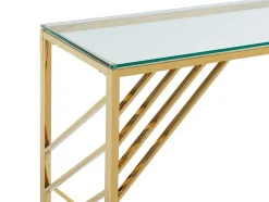 PASCAL MORABITO Sidetable-Sidetable Van Gehard Glas En Roestvrij Staal - Goud - Simato - Van
