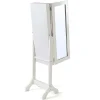 OZAIA Decoratieobject Voor Binnen-Sieradenkastje Met Spiegel Berenice - Mdf En Grenen - 120 X 39 X 30 Cm - Wit
