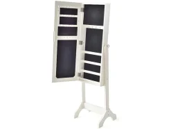 OZAIA Decoratieobject Voor Binnen-Sieradenkastje Met Spiegel Berenice - Mdf En Grenen - 120 X 39 X 30 Cm - Wit