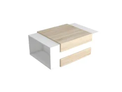 Homemania Salontafel-Simon Koffietafel, Wit, Sonoma, 100X60X35 Cm, Epikasa