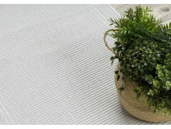 RugsX Tapijt Voor Buiten-Sisal Tapijt, Loper Timo 5979 Buitenshuis Kader Wit 80X250 Cm