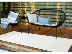 RugsX Tapijt Voor Buiten-Sisal Tapijt, Loper Timo 5979 Buitenshuis Kader Wit 70X250 Cm
