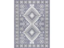RugsX Klein Tapijt-Sisal Tapijt Sion Azteeks 3007 Plat Te Weven Blauw / Roze / Ecru 140X190 Cm