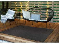 RugsX Tapijt Voor Buiten-Sisal Tapijt Timo 0000 Buitenshuis Zwart 120X170 Cm