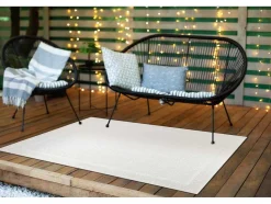 RugsX Tapijt Voor Buiten-Sisal Tapijt Timo 5979 Buitenshuis Kader Wit 160X220 Cm